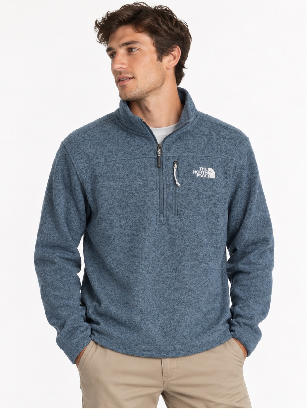 The North Face Men’s Gordon Lyons Quarter Zip Fleece Pullover Blue Size L